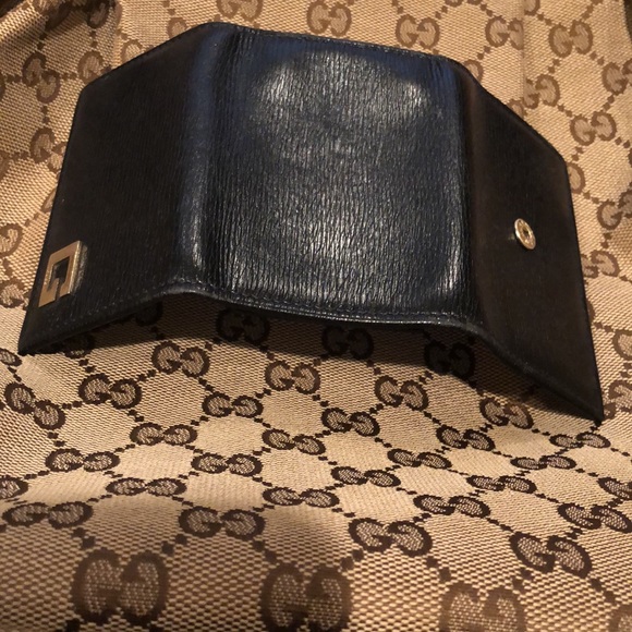 Gucci Square "G" Logo Black Leather Card/KEYS Walet Pouch Case - Picture 13 of 16